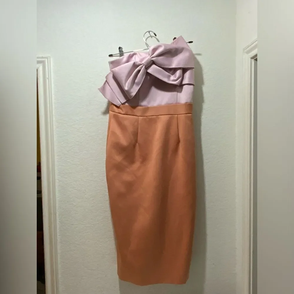 CYNTHIA ROWLEY Stretch Color Block Shift Dress size 4 - Picture 4 of 11